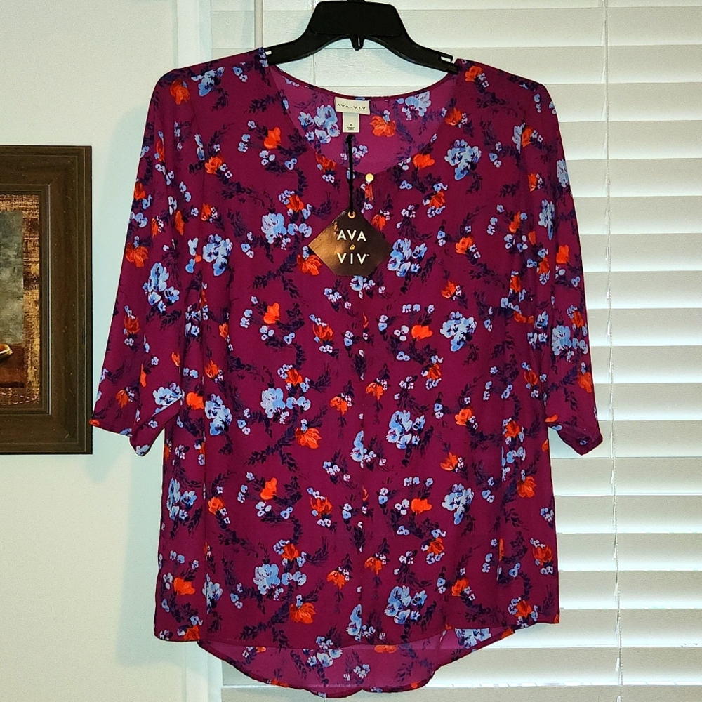 Floral blouse NWT